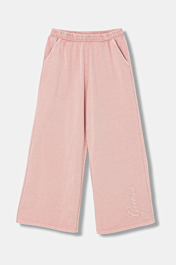 Detské bavlnené tepláky Guess bavlna ružová J6RB10.KAX74.PPY2