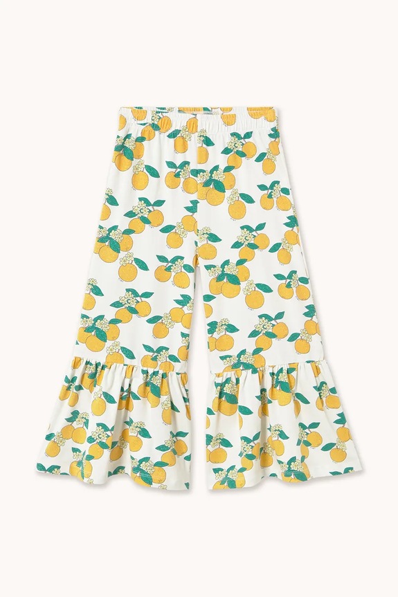 Dječje hlače Tinycottons ORANGES PANT SS26.028 zlatna SS26