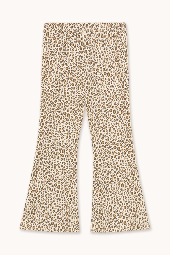 Tinycottons pantaloni copii ANIMAL PRINT RIB PANT SS26.124 bej SS26