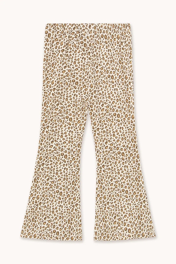 Tinycottons pantaloni copii ANIMAL PRINT RIB PANT SS26.124 bej SS26