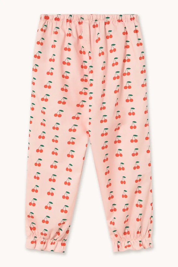 Fete Tinycottons pantaloni de bumbac pentru copii CHERRIES PANT SS26.276 roz