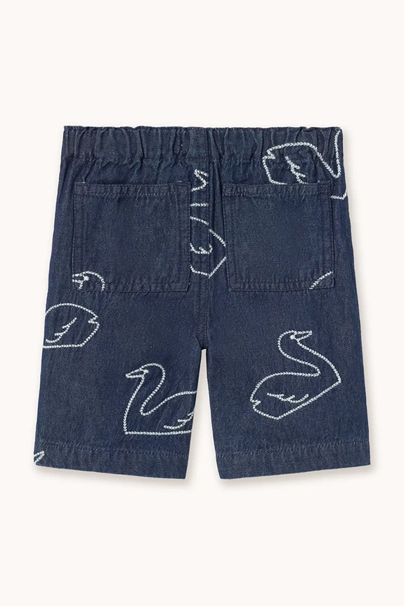 Dječje pamučne hlače Tinycottons BIG SWANS BABY PANT SS26.331 mornarsko plava SS26