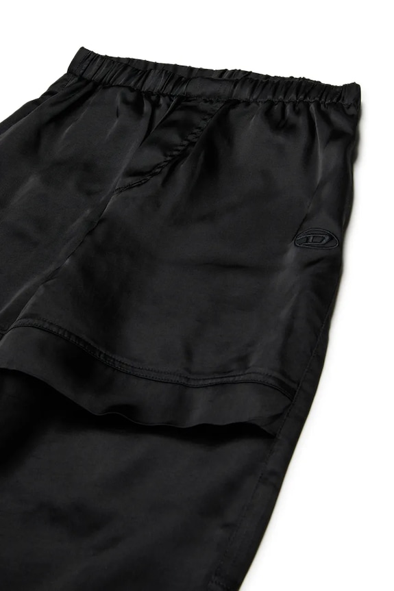 Dievča Diesel nohavice jogger detské s viskózou PSAFFER TROUSERS J02669.KXBMX čierna
