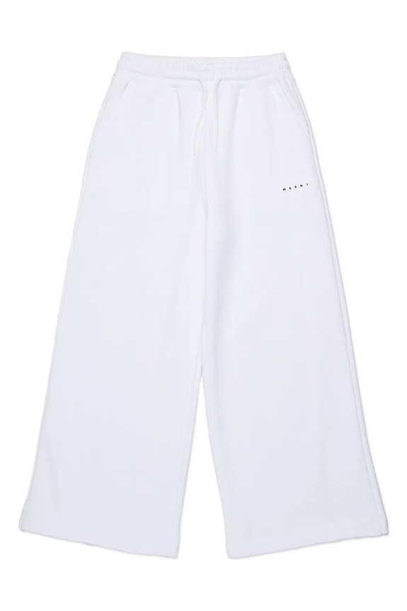 Marni pantaloni tuta in cotone bambino/a MP190F TROUSERS maglia bianco M01432.M00V0