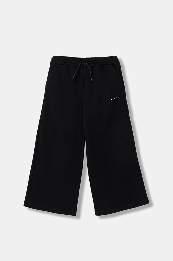 Dječji pamučni donji dio trenirke Marni MP190F TROUSERS pletivo crna M01432.M00V0