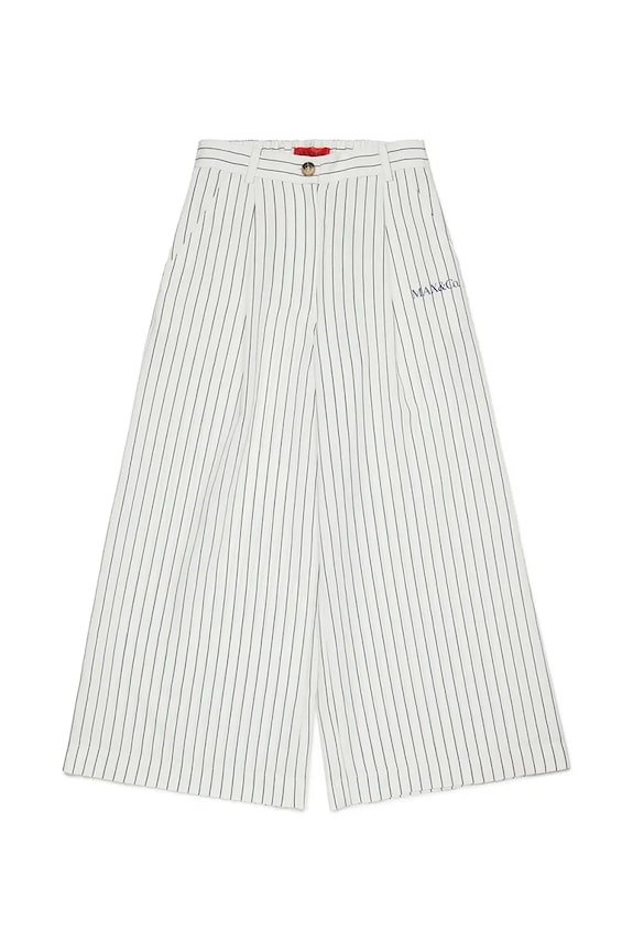 Max&Co. spodnie dziecięce z wiskozą MAXP47F TROUSERS biały MX0307.MX00W