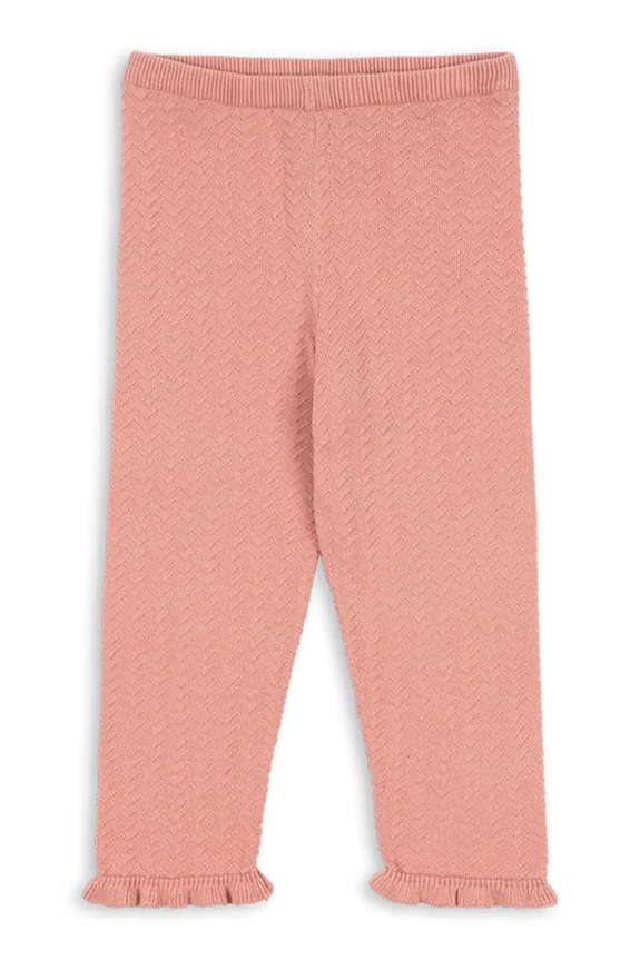Konges Sløjd pantaloni de bumbac pentru copii CYPRES PANTS GOTS bumbac roz KS104756.PPY2