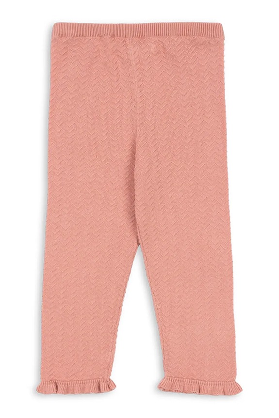 Konges Sløjd pantaloni de bumbac pentru copii CYPRES PANTS GOTS KS104756.PPY2 roz SS26