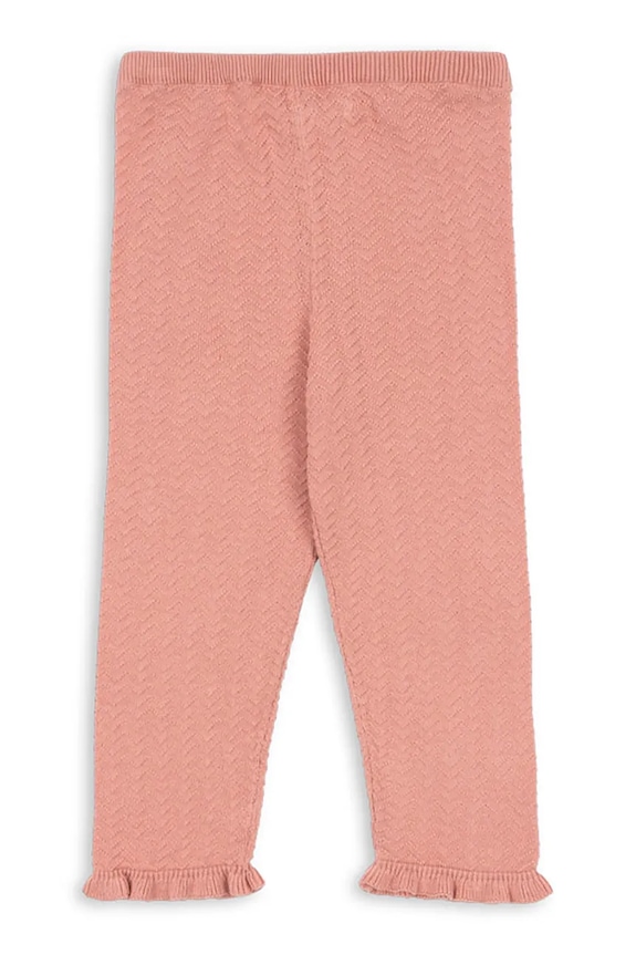 Konges Sløjd pantaloni de bumbac pentru copii CYPRES PANTS GOTS KS104756.PPY2 roz SS26