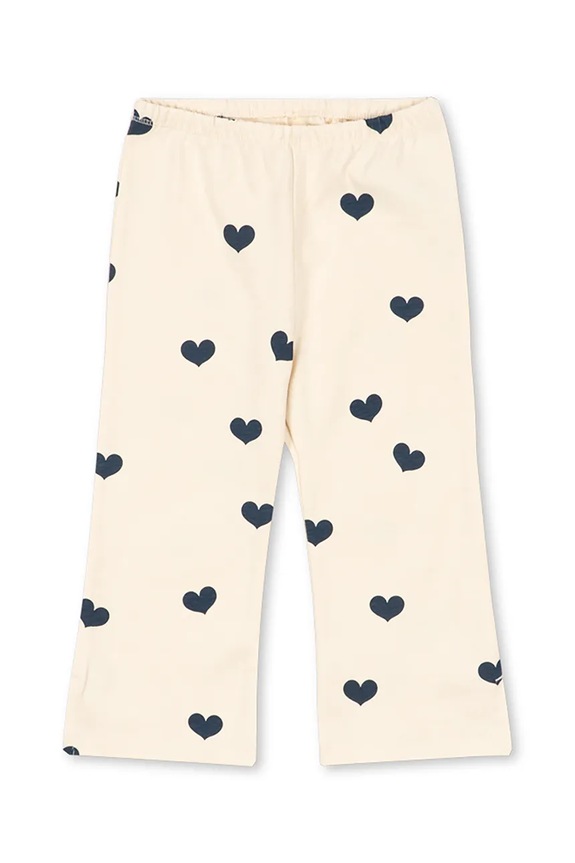 Dječje pamučne hlače Konges Sløjd DREY SLIT PANTS GOTS pletivo roza KS104771.PPY2