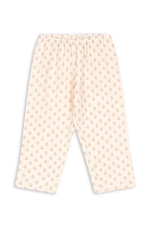Detské bavlnené tepláky Konges Sløjd COCO PANTS GOTS bavlna béžová KS104742.PPY2
