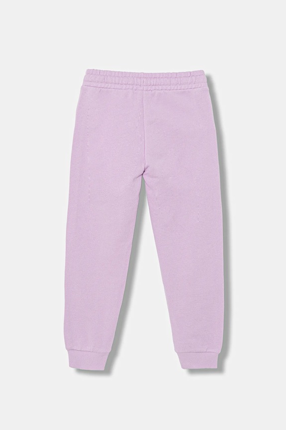 United Colors of Benetton pantaloni de trening din bumbac pentru copii 3J68CF02H.G.Stagionale violet SS26