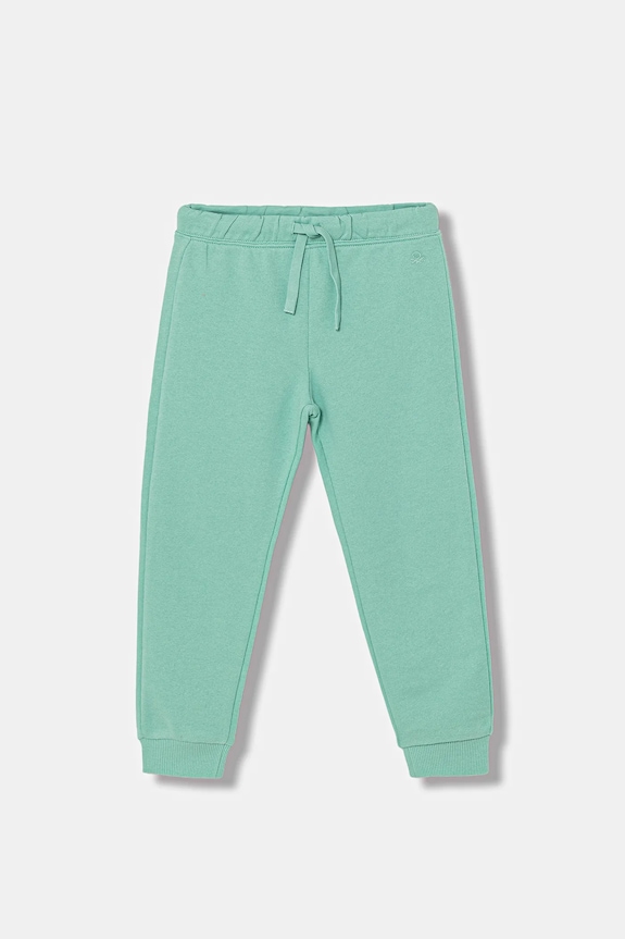 United Colors of Benetton pantaloni de trening din bumbac pentru copii bumbac turcoaz 3J68CF02H.G.Stagionale