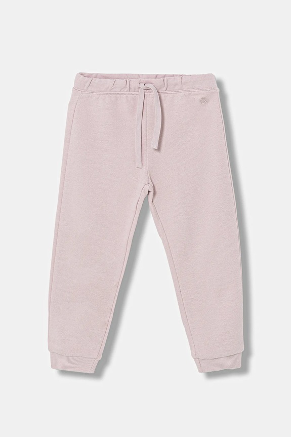United Colors of Benetton jogger kalhoty dětské bavlněné pletenina růžová 3J70GF01N.P.Stagionale