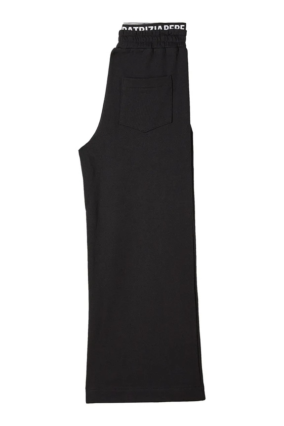 Детски памучен спортен панталон Patrizia Pepe J409 7P0419 черен SS26