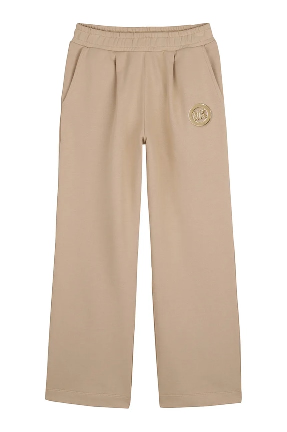 Dječji pamučni donji dio trenirke Michael Kors R30574.114.150 smeđa SS26