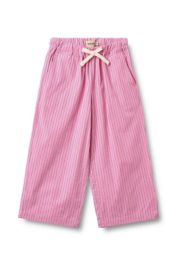 Wheat pantaloni de bumbac pentru copii 2706.415.GOTS roz SS26