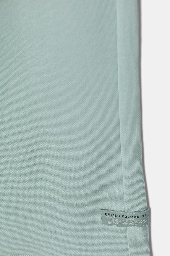 Dievča United Colors of Benetton nohavice wide leg detské bavlnené 3NBMCF06Y.G.Stagionale tyrkysová
