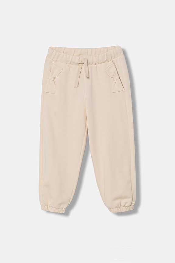 United Colors of Benetton pantaloni de trening pentru copii, din bumbac bej 3NBMGF05D.P.Stagionale