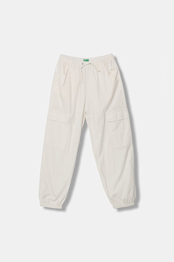 United Colors of Benetton pantaloni joggers pentru copii, cu adaos de bumbac bej 4L2VCF05H.G.Stagionale