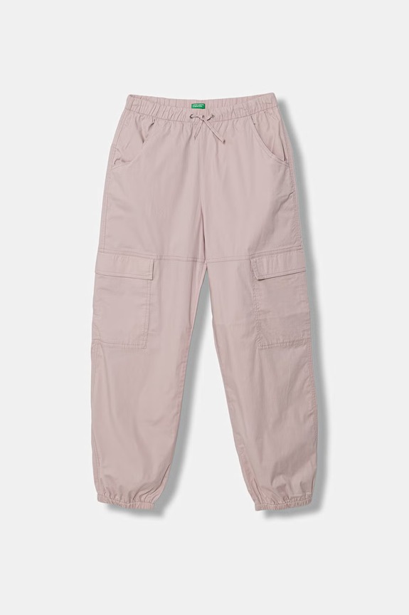 United Colors of Benetton pantaloni joggers pentru copii, cu adaos de bumbac roz 4L2VCF05H.G.Stagionale