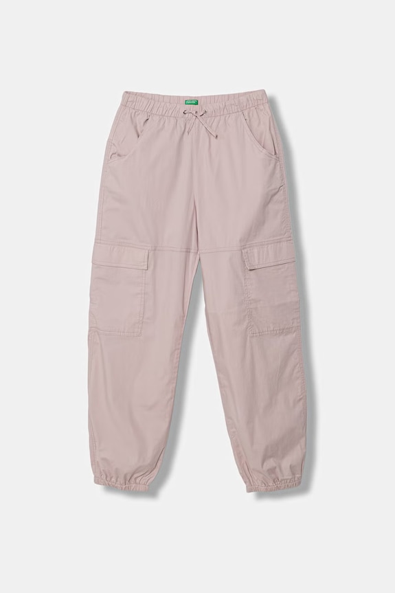 United Colors of Benetton pantaloni joggers pentru copii, cu adaos de bumbac roz 4L2VCF05H.G.Stagionale