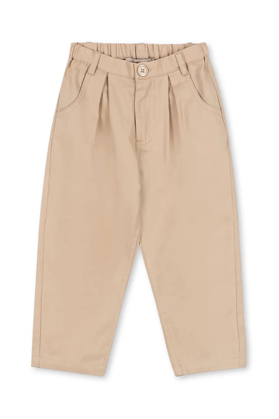Konges Sløjd spodnie bawełniane dziecięce FRANKIE PANTS GOTS bawełna beżowy KS104301.PreSpring