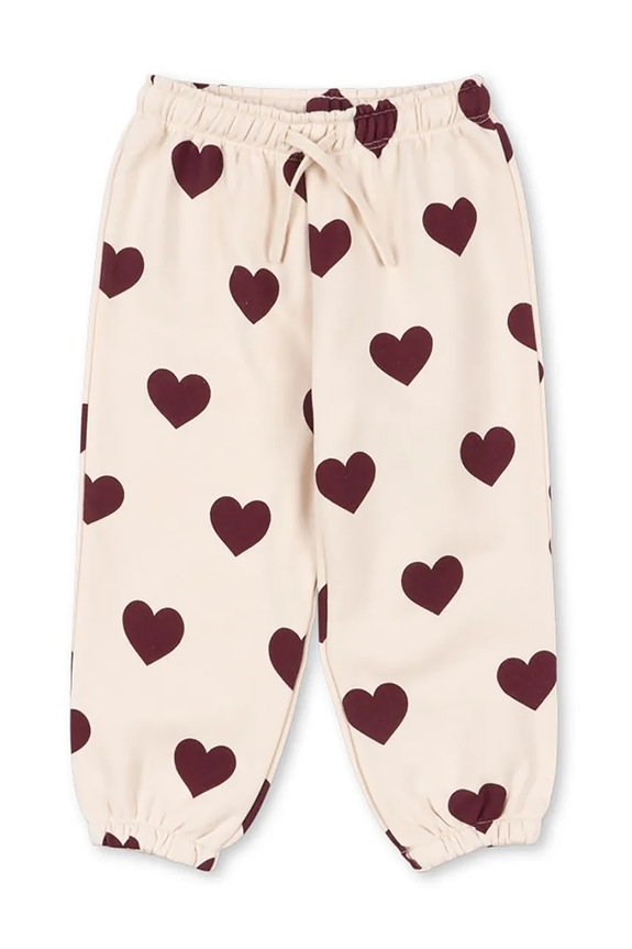 Konges Sløjd spodnie dresowe dziecięce LOU SWEAT PANTS OCS dzianina beżowy KS104345.PreSpring