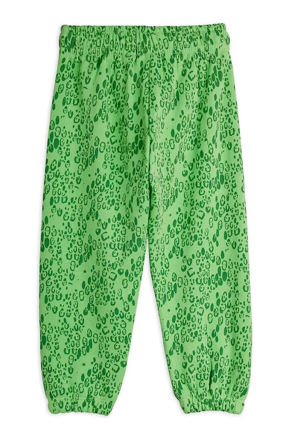 Dječji pamučni donji dio trenirke Mini Rodini Mini leopard 11000323 zelena SS26