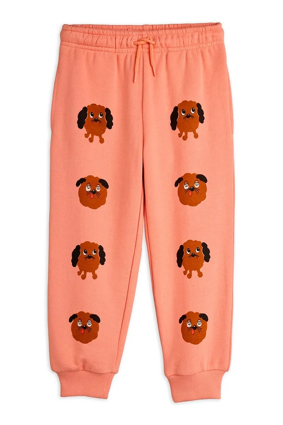 Παιδικό βαμβακερό παντελόνι Mini Rodini Doggies 26130126 πορτοκαλί SS26