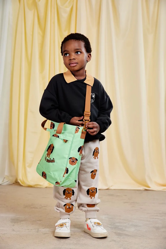 Παιδικό βαμβακερό παντελόνι Mini Rodini Doggies 26130126 γκρί