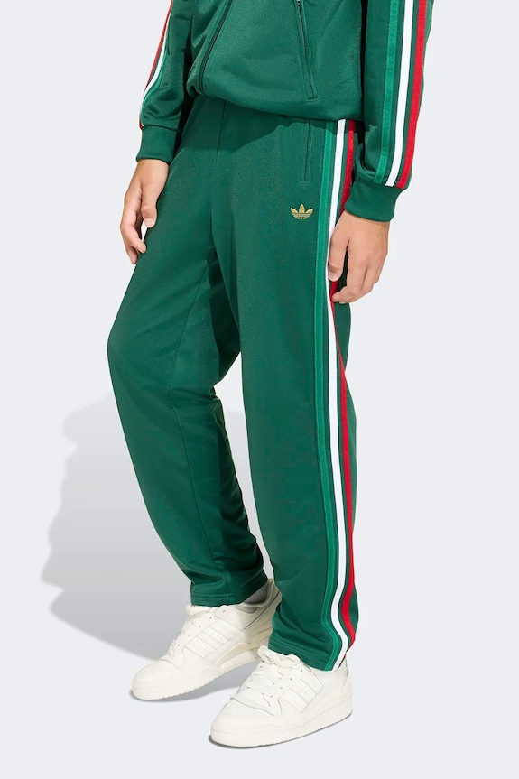 Детски спортен панталон adidas Originals зелен KC9502