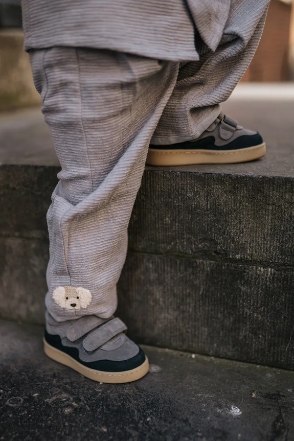 Donsje spodnie niemowlęce Yuno Trousers Golden Retriever tkanina niebieski 3044801