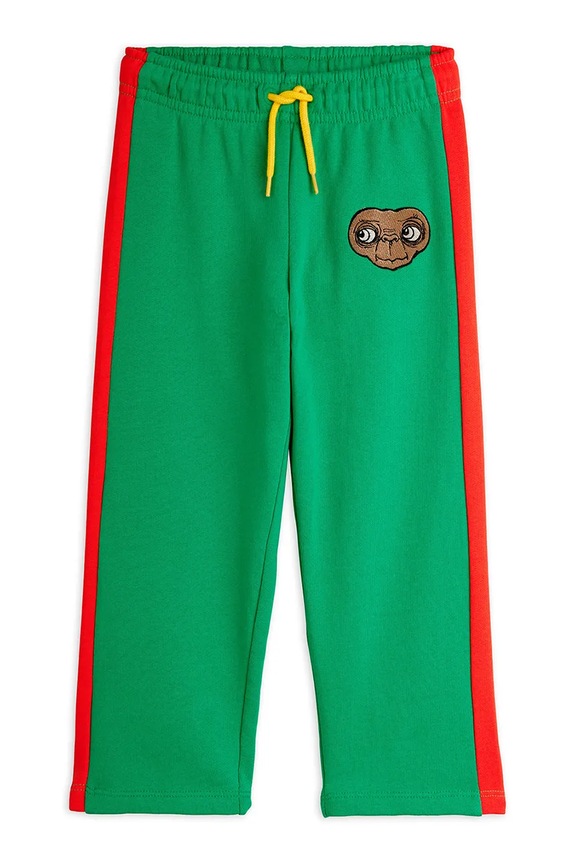 Mini Rodini spodnie dresowe bawełniane dziecięce E.T. 25830100 zielony SS26