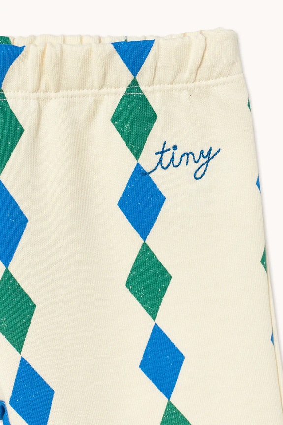Chłopiec Tinycottons spodnie dresowe bawełniane dziecięce DIAMONDS BABY SWEATPANT SS26.146 beżowy