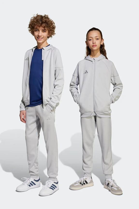 adidas Performance spodnie dresowe dziecięce melanż szary JC5128