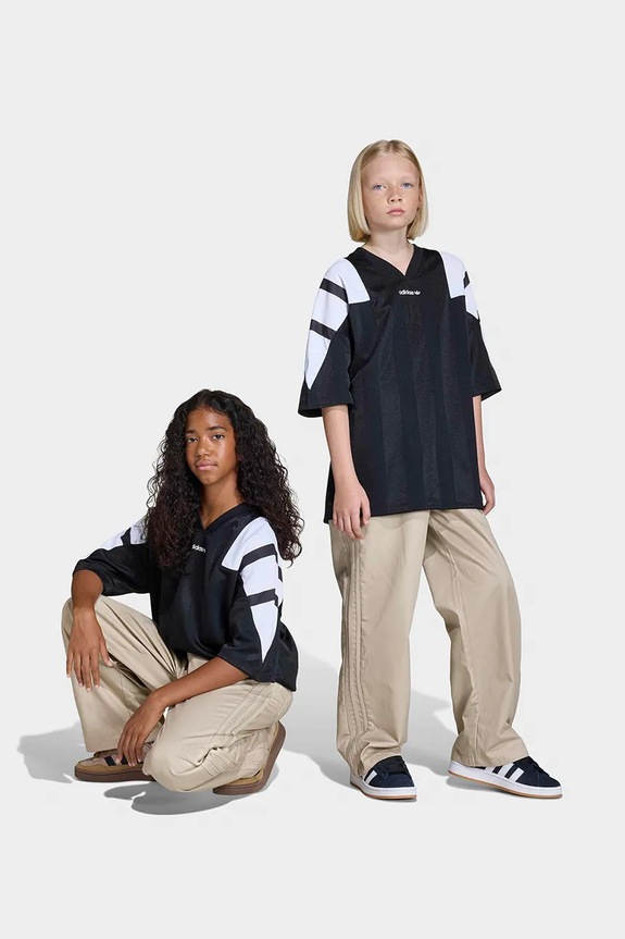 adidas Originals spodnie dziecięce tkanina beżowy KC8673