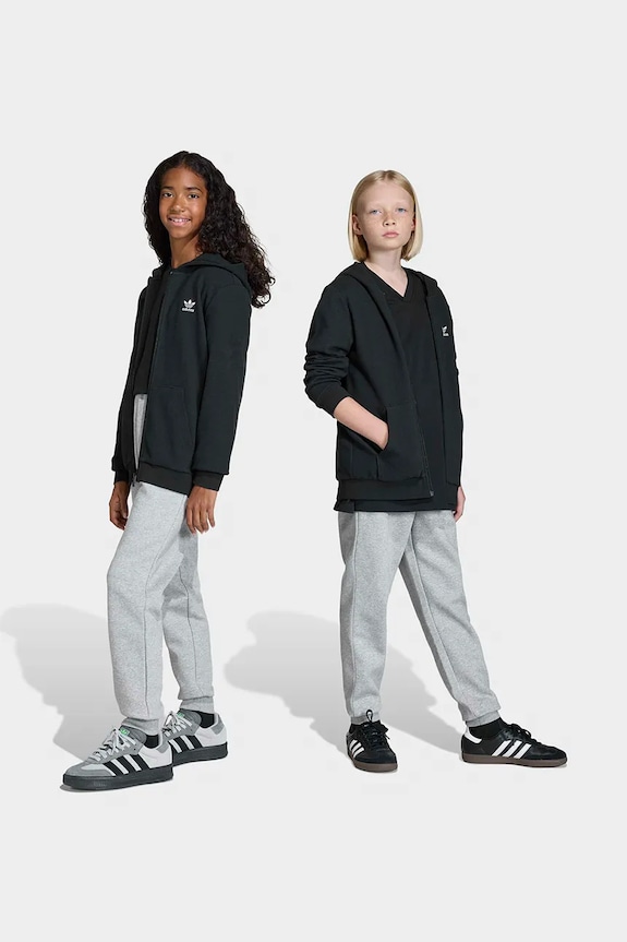 Παιδικό φούτερ adidas Originals απλικέ γκρί KE0452