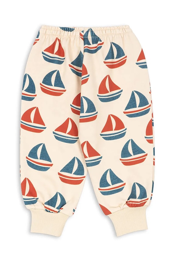 Detské bavlnené tepláky Konges Sløjd LOUPY LOU SWEAT PANTS OCS KS104950.PPY2 béžová SS26