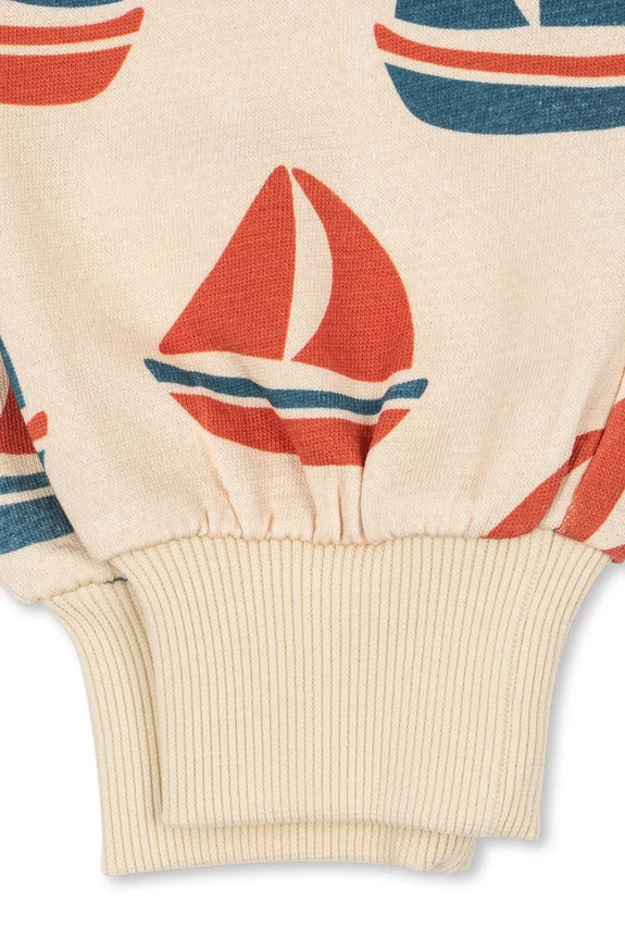 Detské bavlnené tepláky Konges Sløjd LOUPY LOU SWEAT PANTS OCS béžová KS104950.PPY2