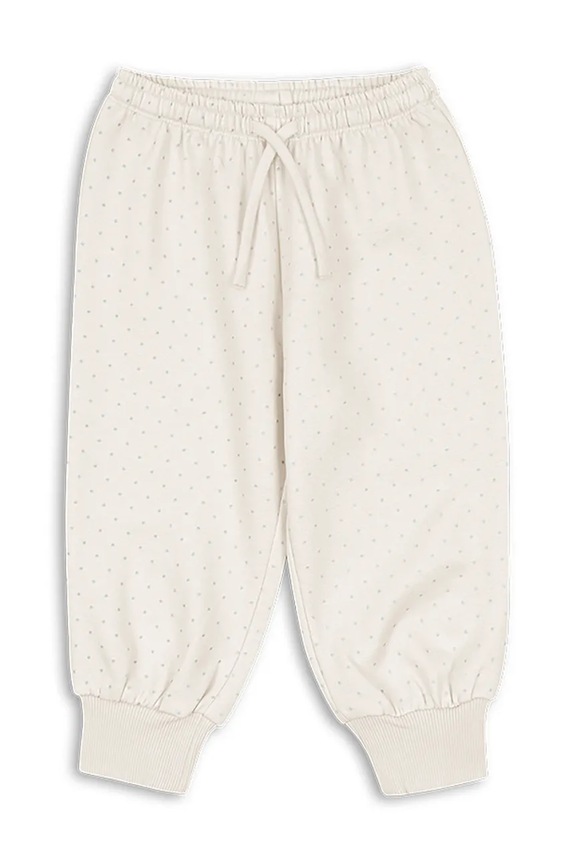 Konges Sløjd pantaloni de trening din bumbac pentru copii LOUPY LOU SWEAT PANTS OCS bumbac bej KS104950.PPY2