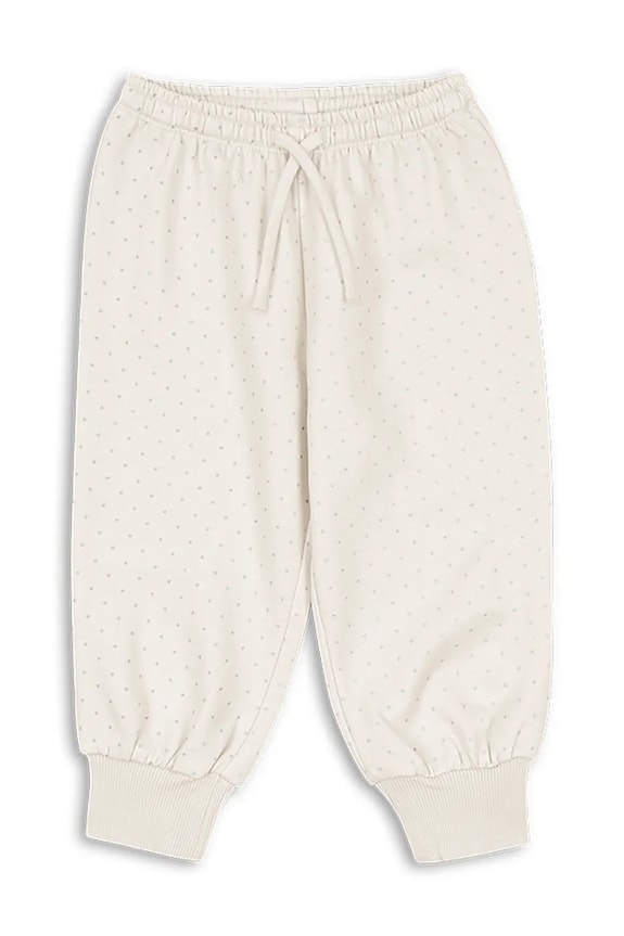Konges Sløjd pantaloni de trening din bumbac pentru copii LOUPY LOU SWEAT PANTS OCS bumbac bej KS104950.PPY2