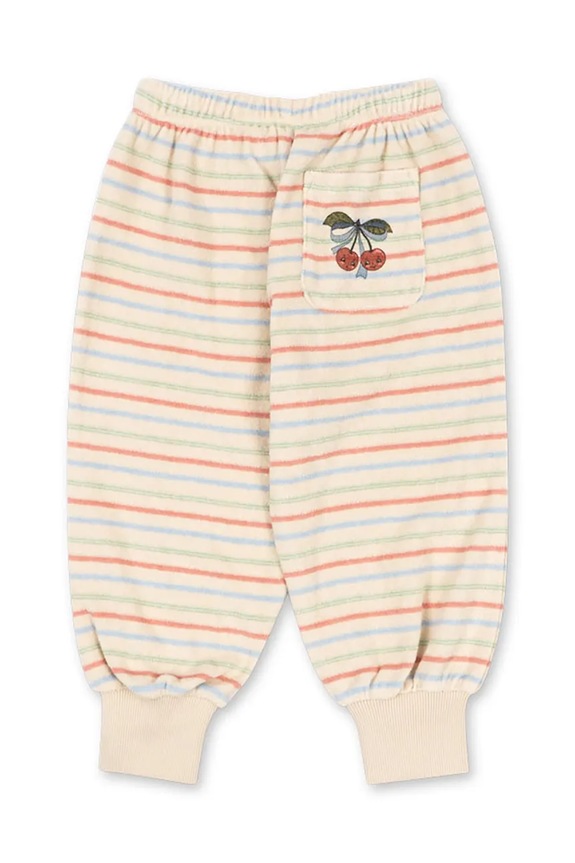 Konges Sløjd pantaloni de trening din bumbac pentru copii ITTY RIB SWEAT PANTS GOTS KS104852.PPY2 bej SS26