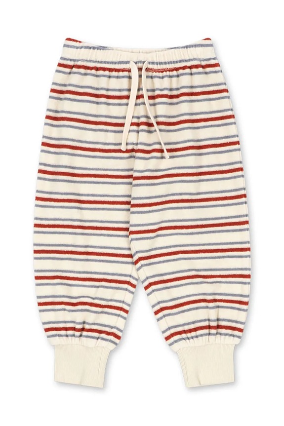 Konges Sløjd pantaloni de trening din bumbac pentru copii ITTY RIB SWEAT PANTS GOTS cu modele multicolor KS104852.PPY2
