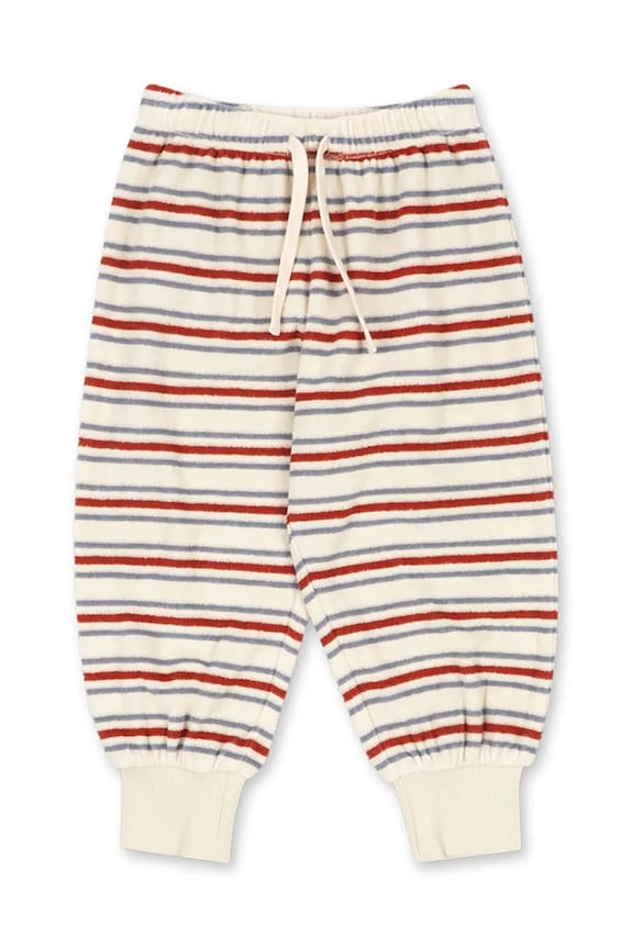 Konges Sløjd pantaloni de trening din bumbac pentru copii ITTY RIB SWEAT PANTS GOTS cu modele multicolor KS104852.PPY2