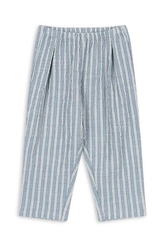 Detské nohavice Konges Sløjd ELLIOT PANTS GOTS jemný vzor modrá KS104778.PPY2