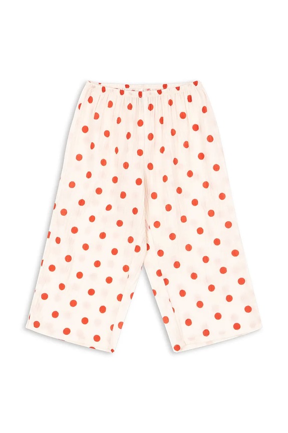 Detské bavlnené nohavice Konges Sløjd VIVO PANTS GOTS KS105127.PPY2 béžová SS26