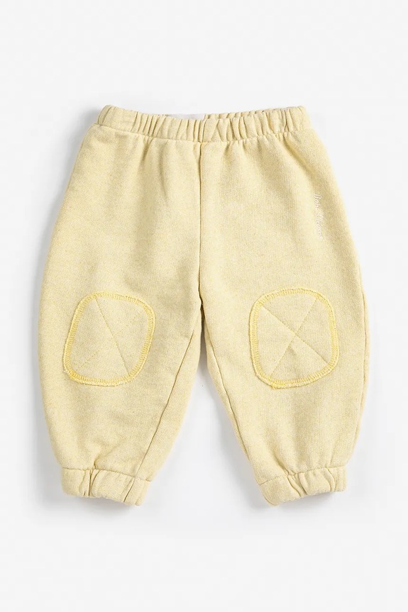 Bobo Choses spodnie dresowe bawełniane niemowlęce 126AB067 żółty SS26