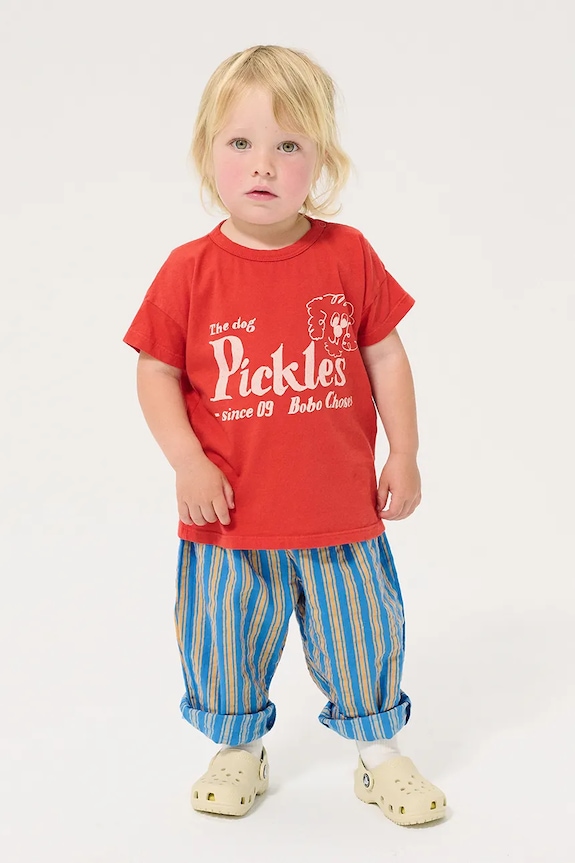 Bobo Choses spodnie bawełniane niemowlęce New Hairline 126AB072