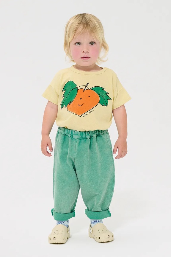 Bobo Choses spodnie dresowe bawełniane niemowlęce Bobo Choses Since 09 bawełna turkusowy 126AB075